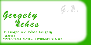 gergely mehes business card